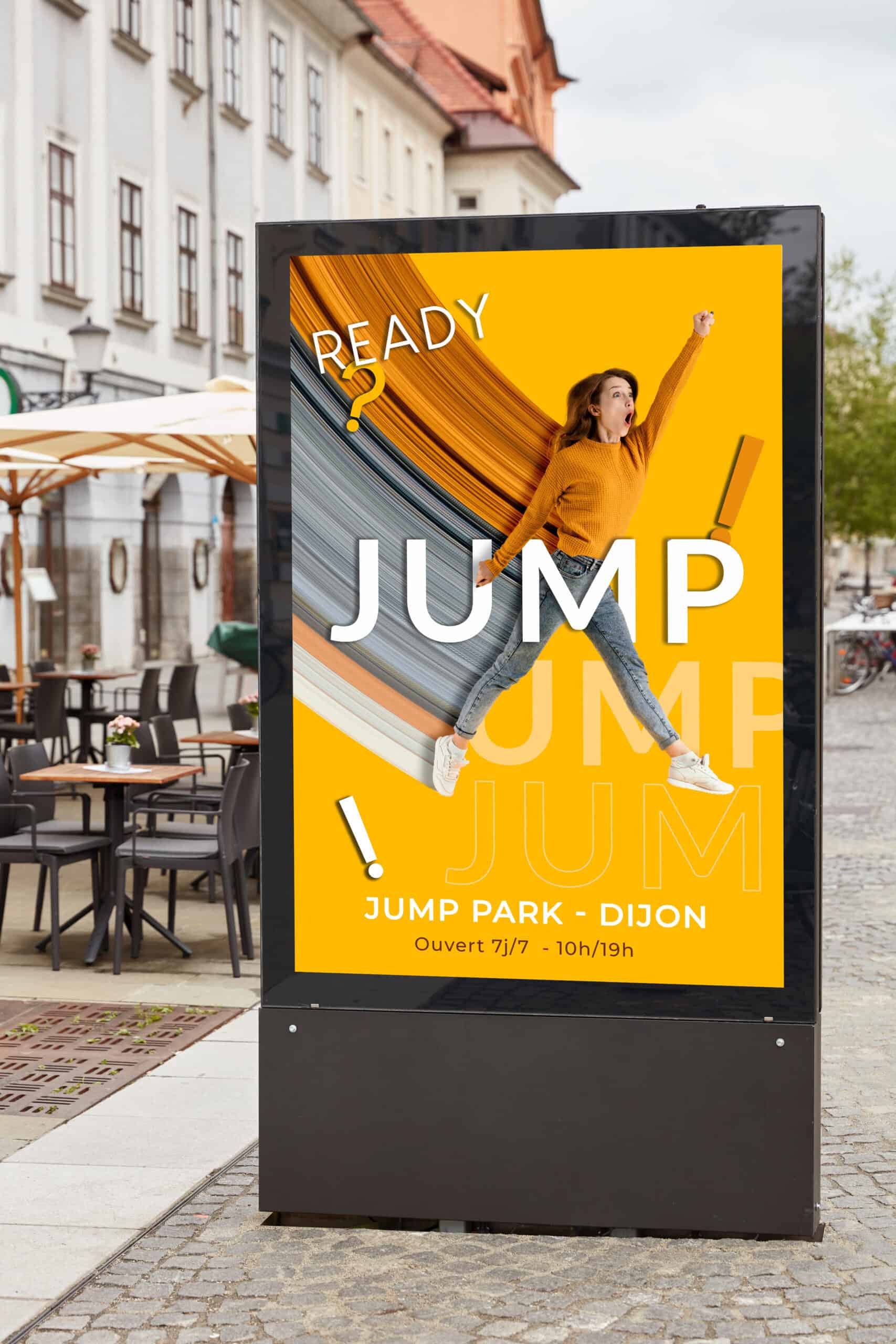 Affiche de promotion d'un<br>Jump Park<br>-<br>projet fictif