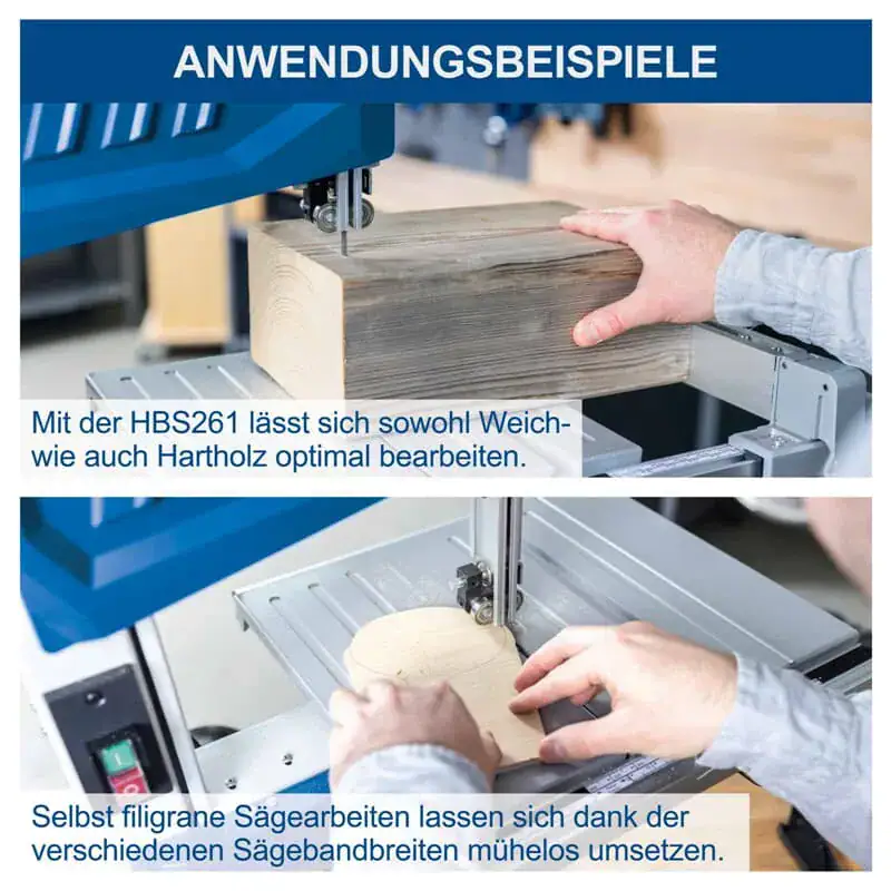Scheppach HBS261 Bandsäge 550W mit Aluminium-Druckguss-Tisch