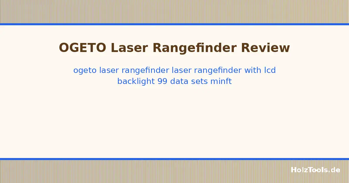 OGETO Laser Rangefinder, Laser Rangefinder with LCD Backlight, 99 Data Sets, M/In/Ft, Electronic Angle, Pythagoras/Distance/Area/Volume Measurements