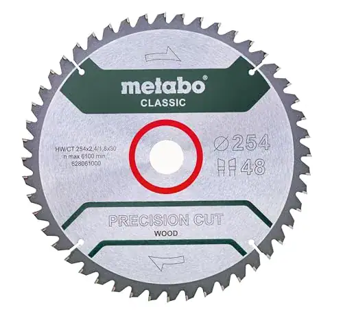 Metabo Kreissägeblatt Precision Cut Wood Classic 254x30 48 Zähne