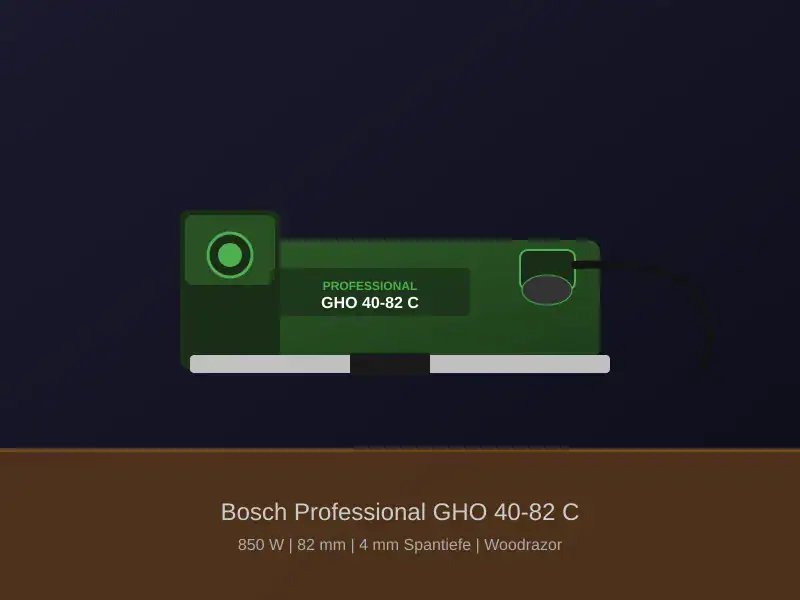 Bosch Professional GHO 40-82 C Elektrohobel Professional Bosch Professional GHO 40-82 C Elektrohobel mit Woodrazor-Messersystem und 850 Watt