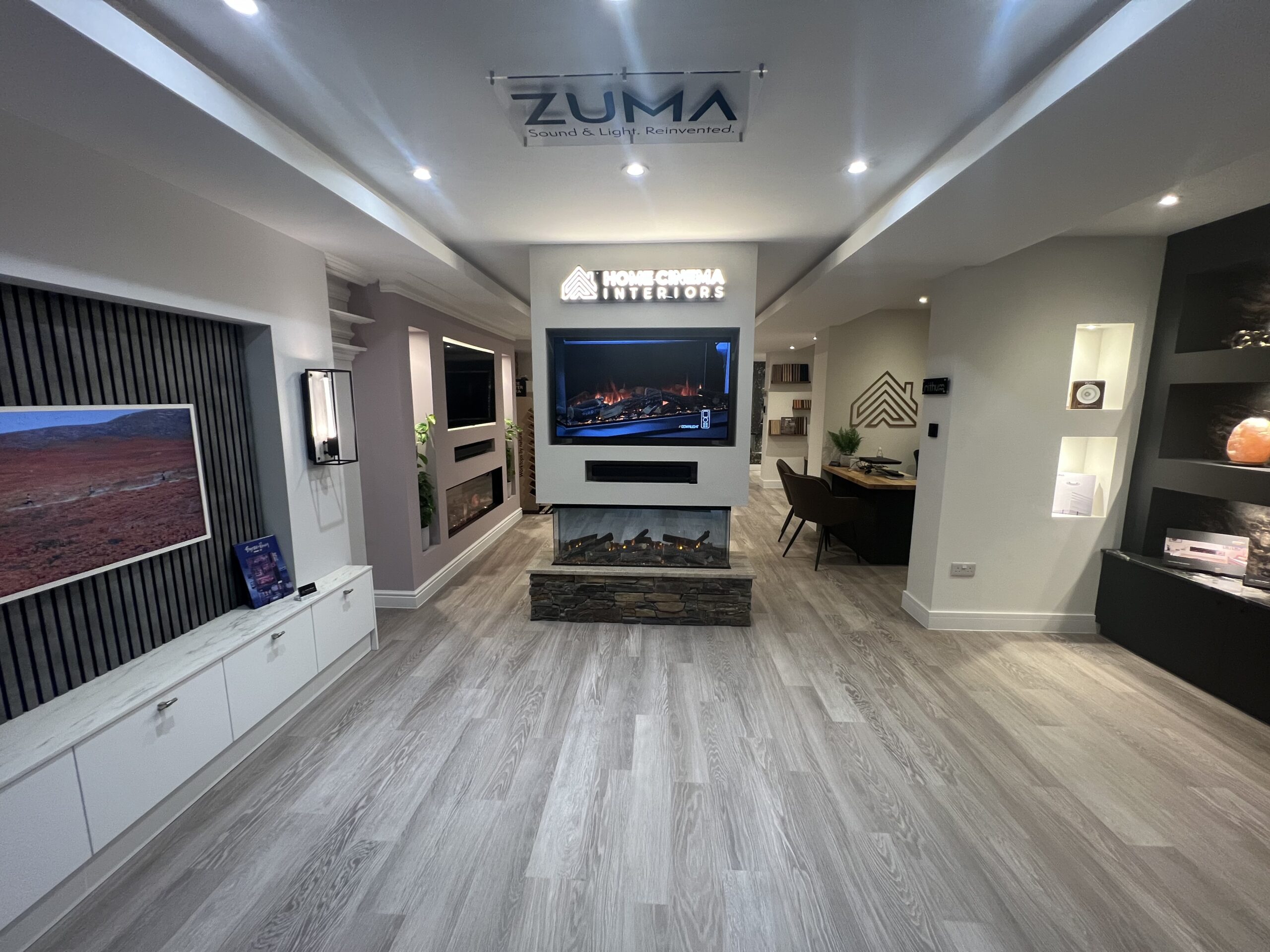 Showroom now open 7 Media Walls 1 Hybrid Lounge Cinema Room