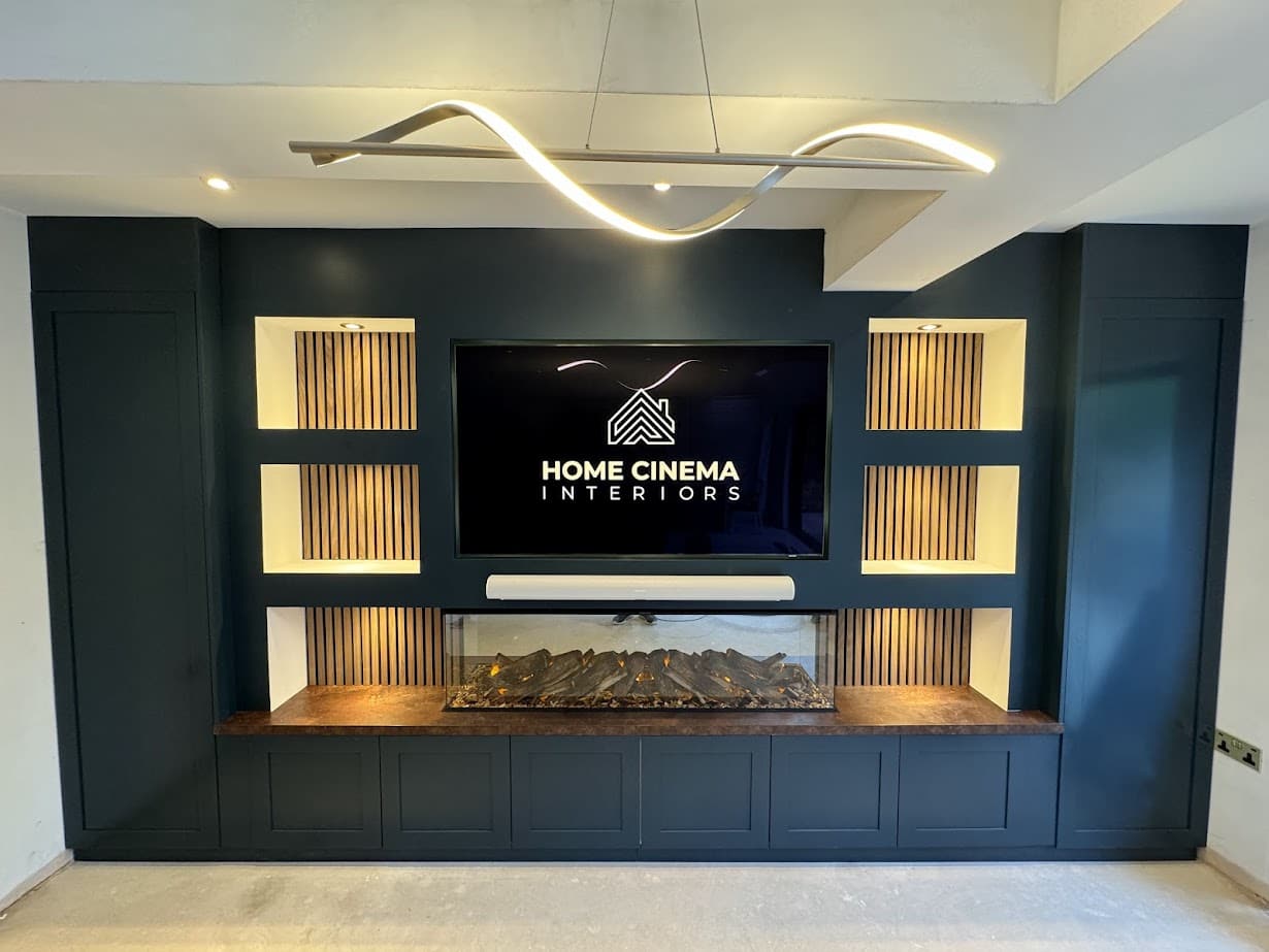 Slat Panel Farrow & Ball Media Wall