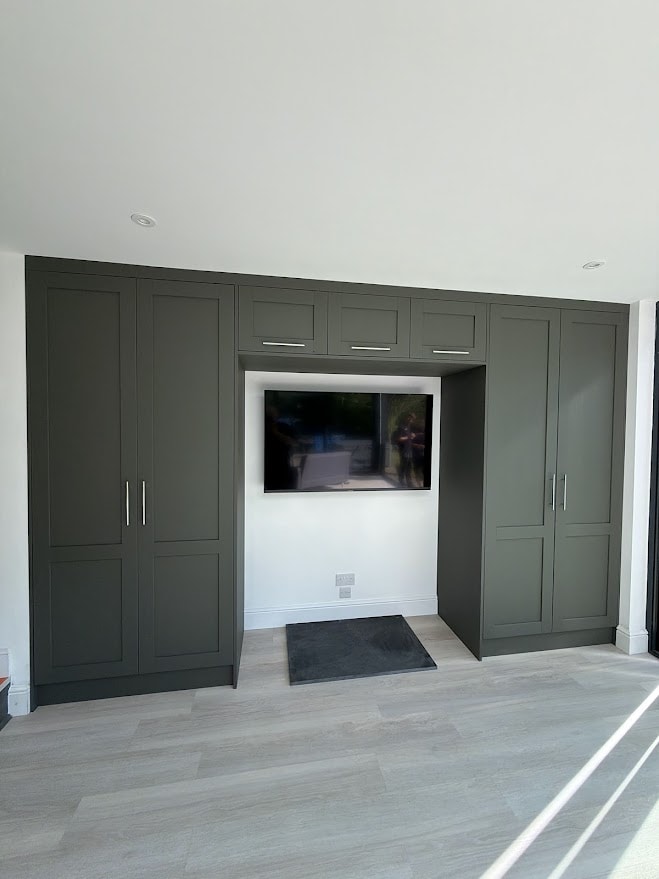 Media Wall Bespoke Feature Wall Panelling TV Mount Electric Fire