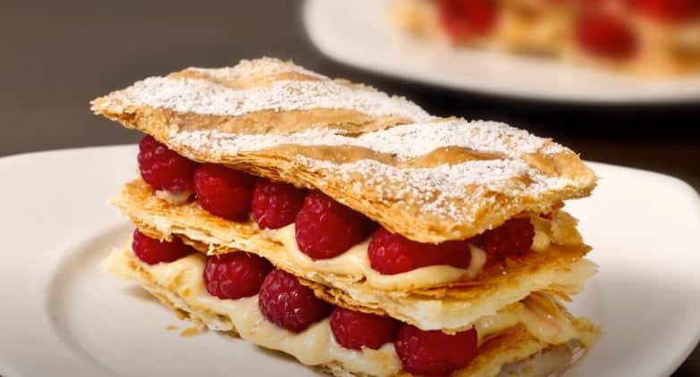 Raspberry Mille Feuille -how to cook videos