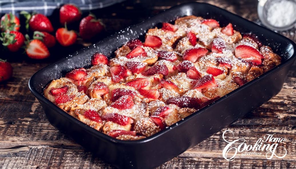 How to make Strawberry Bread Pudding – Summer Bread Pudding Recipe