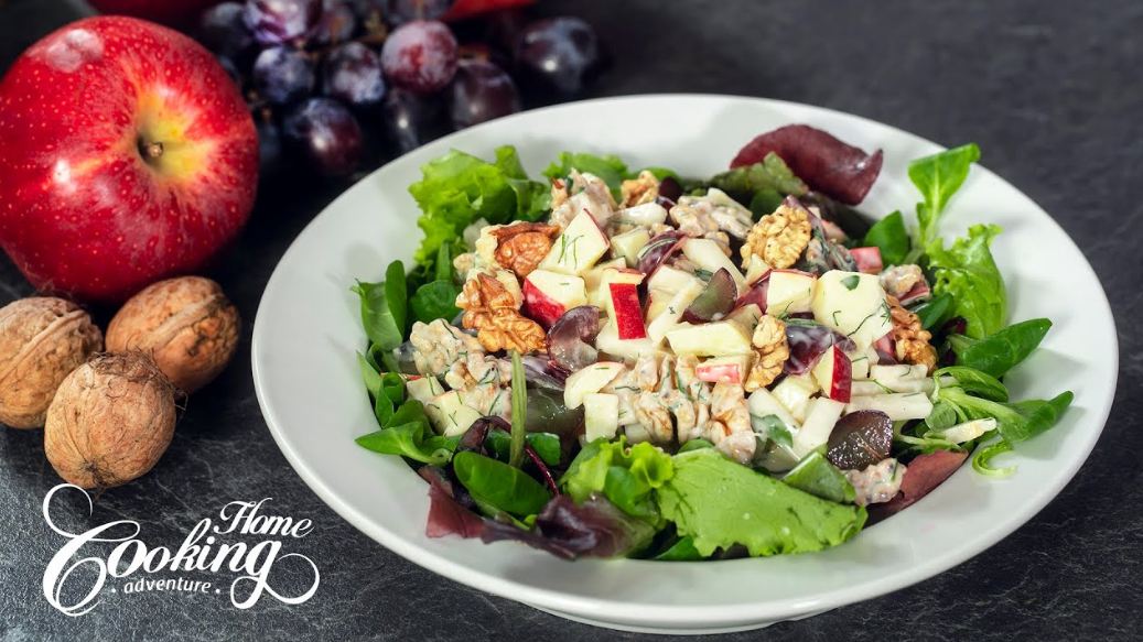 How to Make Waldorf Salad – Apple, Celery, Grape and Walnut Salad
