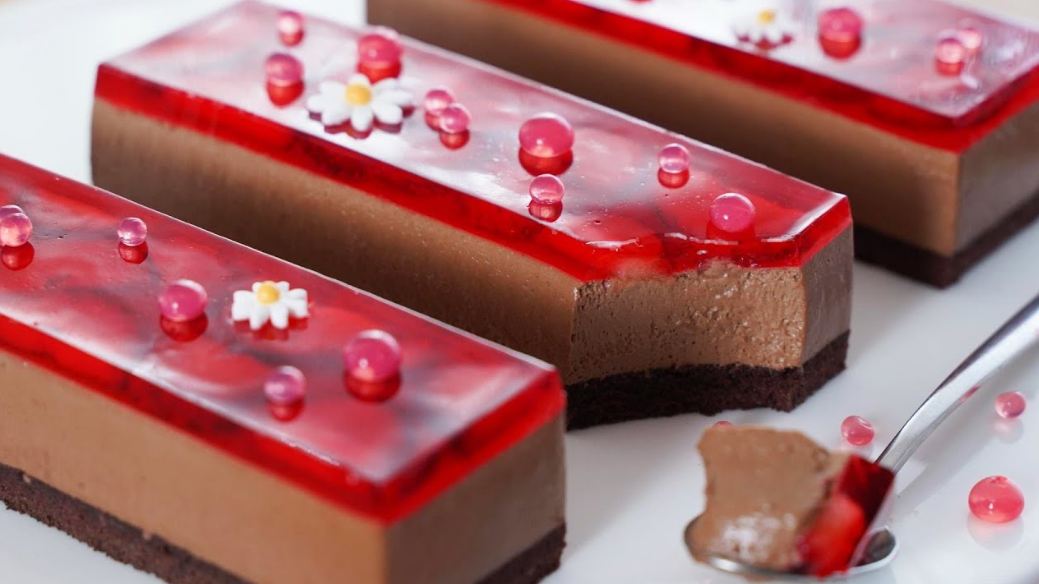 How to make Shiny Strawberry Seed Jelly – Beautiful Chocolate Strawberry Jelly Cake – Caviar Jelly