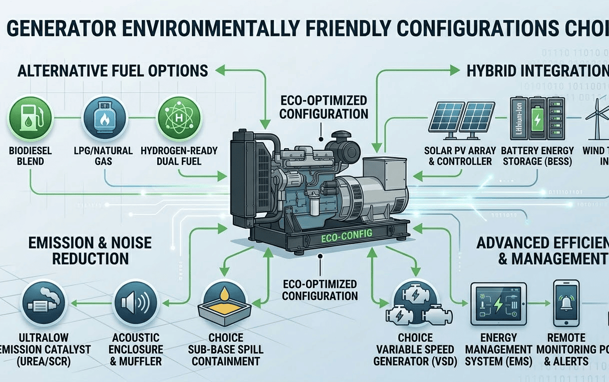 Generator Environmentally Friendly Configurations