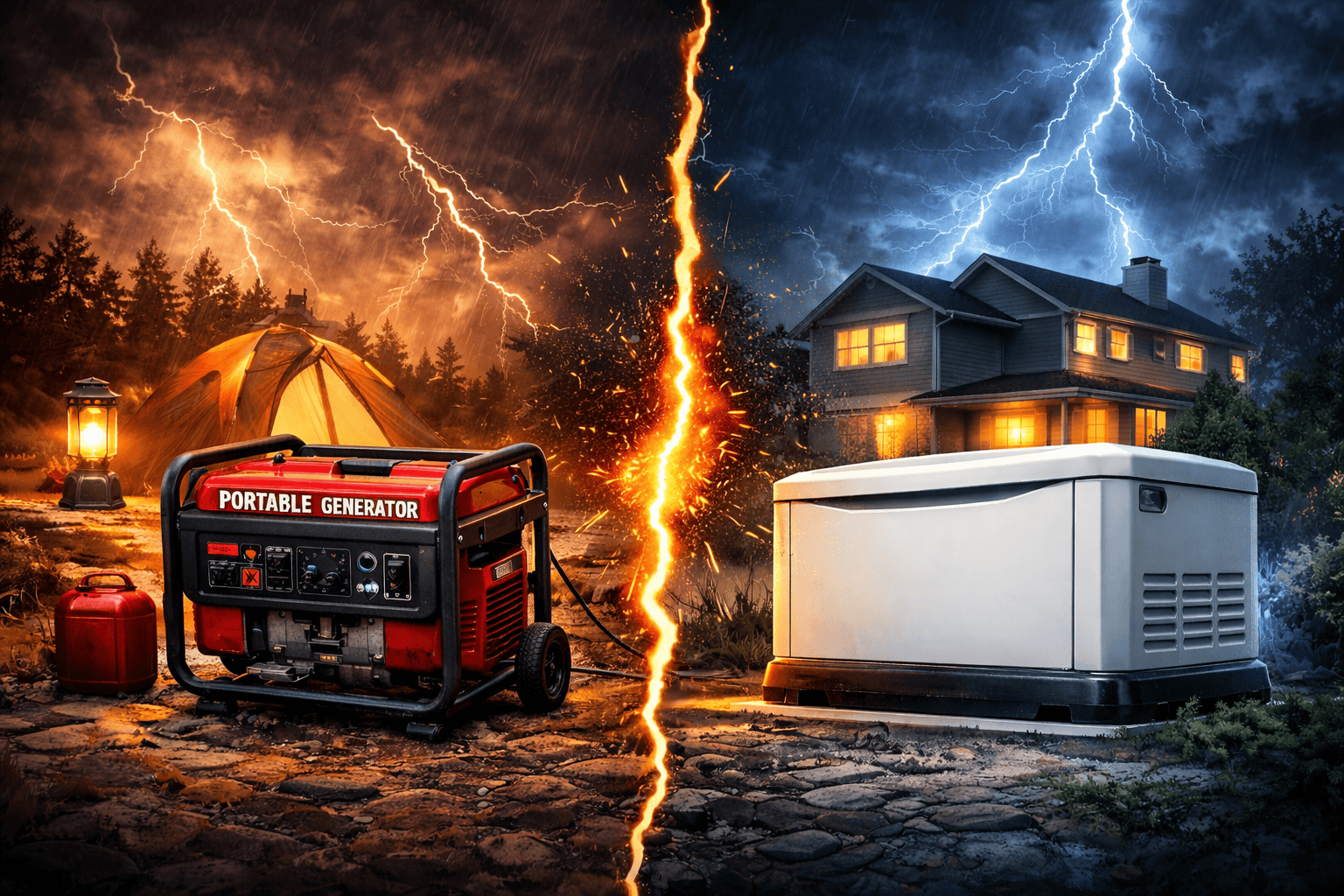 portable vs standby generator