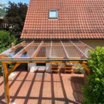 Holzüberdachung für eine Terrasse
