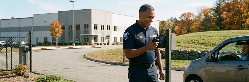 Security in Gosnold, MA - guard at checkpoint