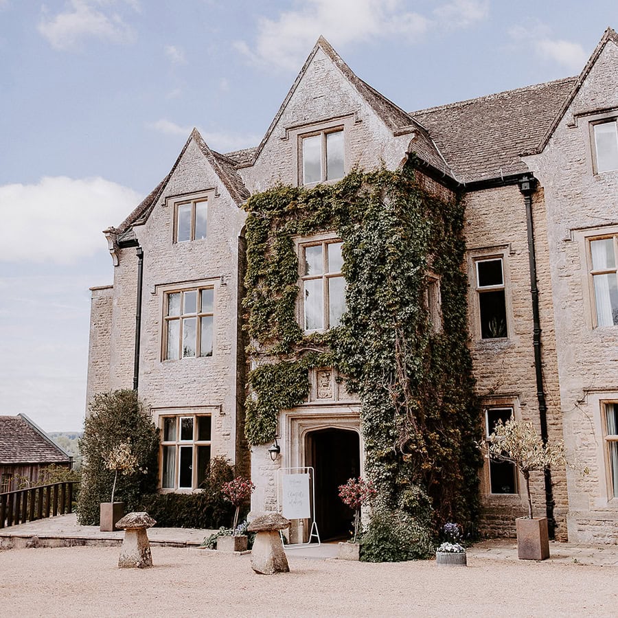 Front View Hyde House Cotswolds Wedding Venue