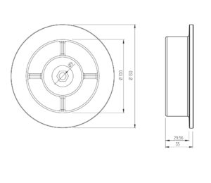 Roda Ø90 com Bucha_tec
