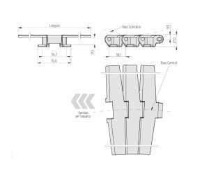 corrente plastica serie 882_tecnico