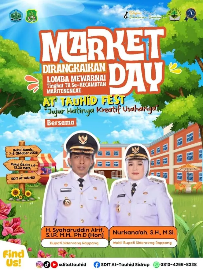 
 Yuk Datang ke Market Day At Tauhid Fest, Ada Lomba Mewarnai dan Aksi Pedagang Cilik