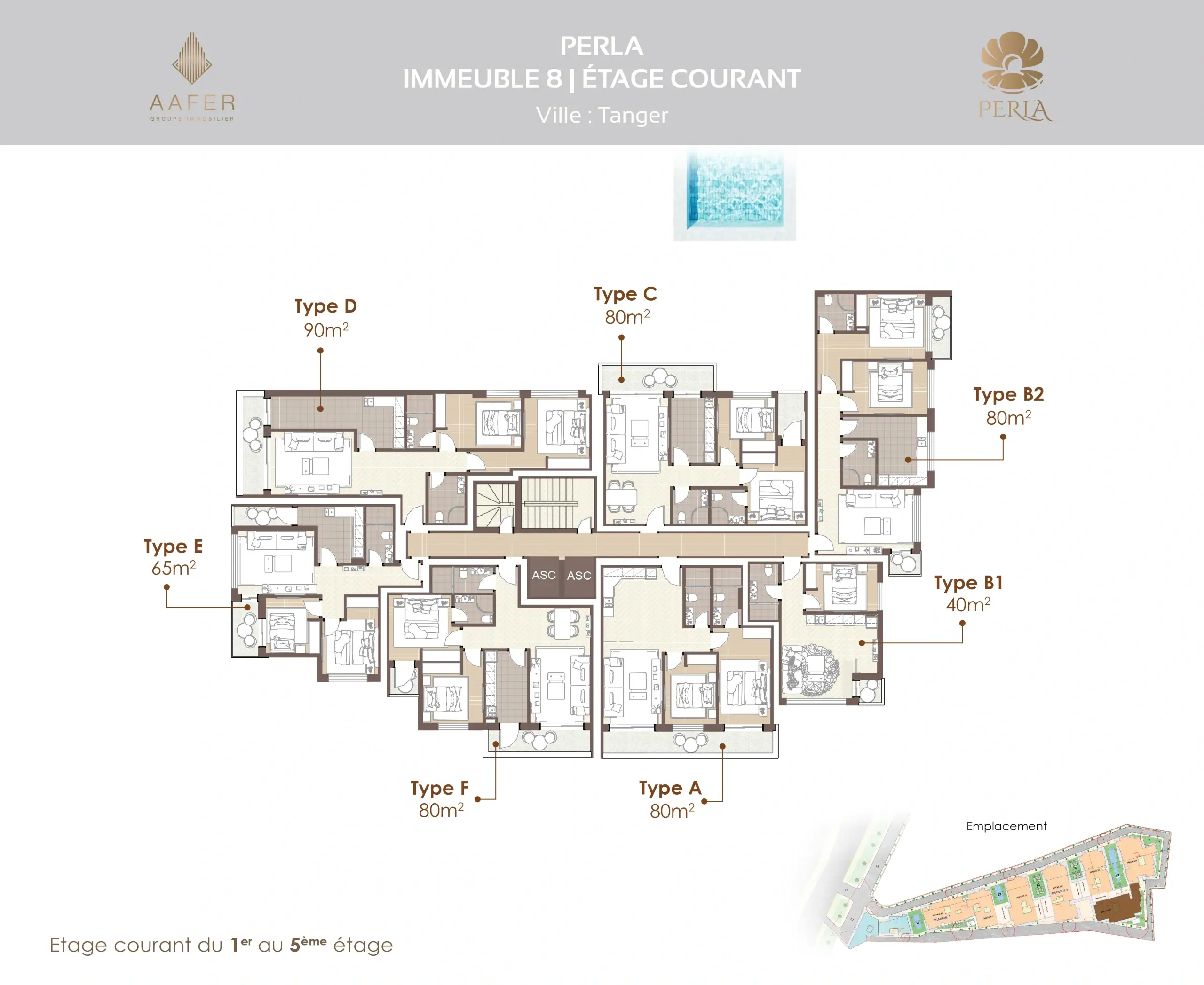 Plan étage courant - immeuble 08