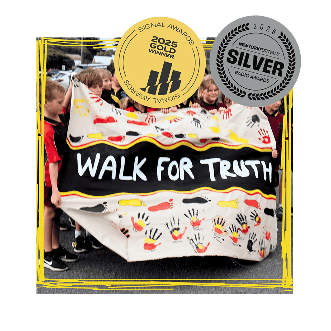 Gold, 2025 Signal awards and Silver, 2026 New York Festivals Radio Awards, Highly Commended, 2026 NSW History Awards