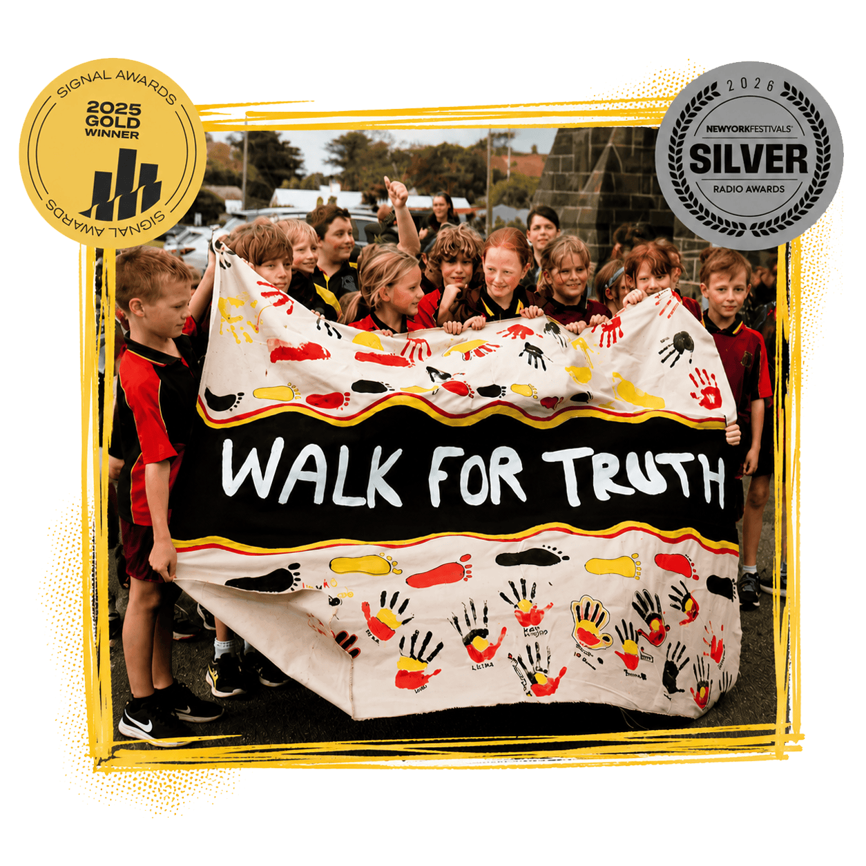 Gold, 2025 Signal awards and Silver, 2026 New York Festivals Radio Awards, Highly Commended, 2026 NSW History Awards