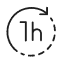 One hour quick setup icon