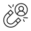 Lead capture and management icon