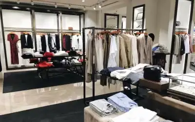 Retail clothing shop minimalistic interior