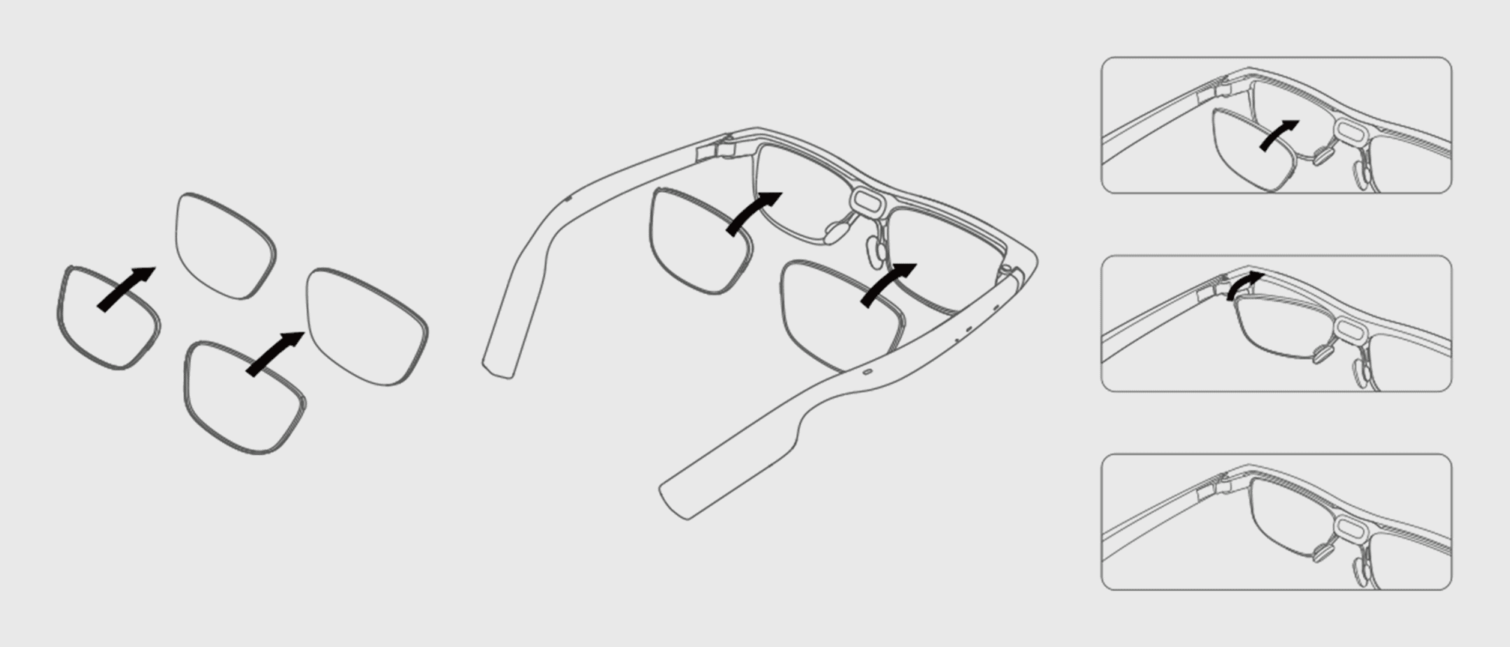 Myopic Frame and Lens Template Diagram