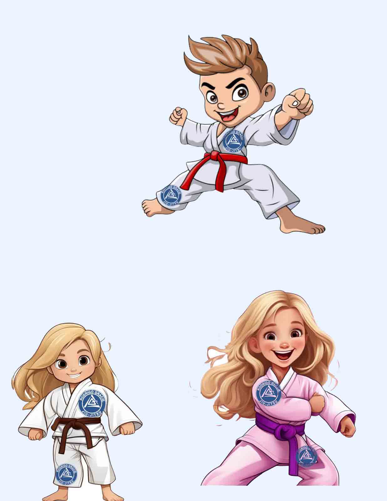 Rodrigo Gracie jiujitsu cartoon style