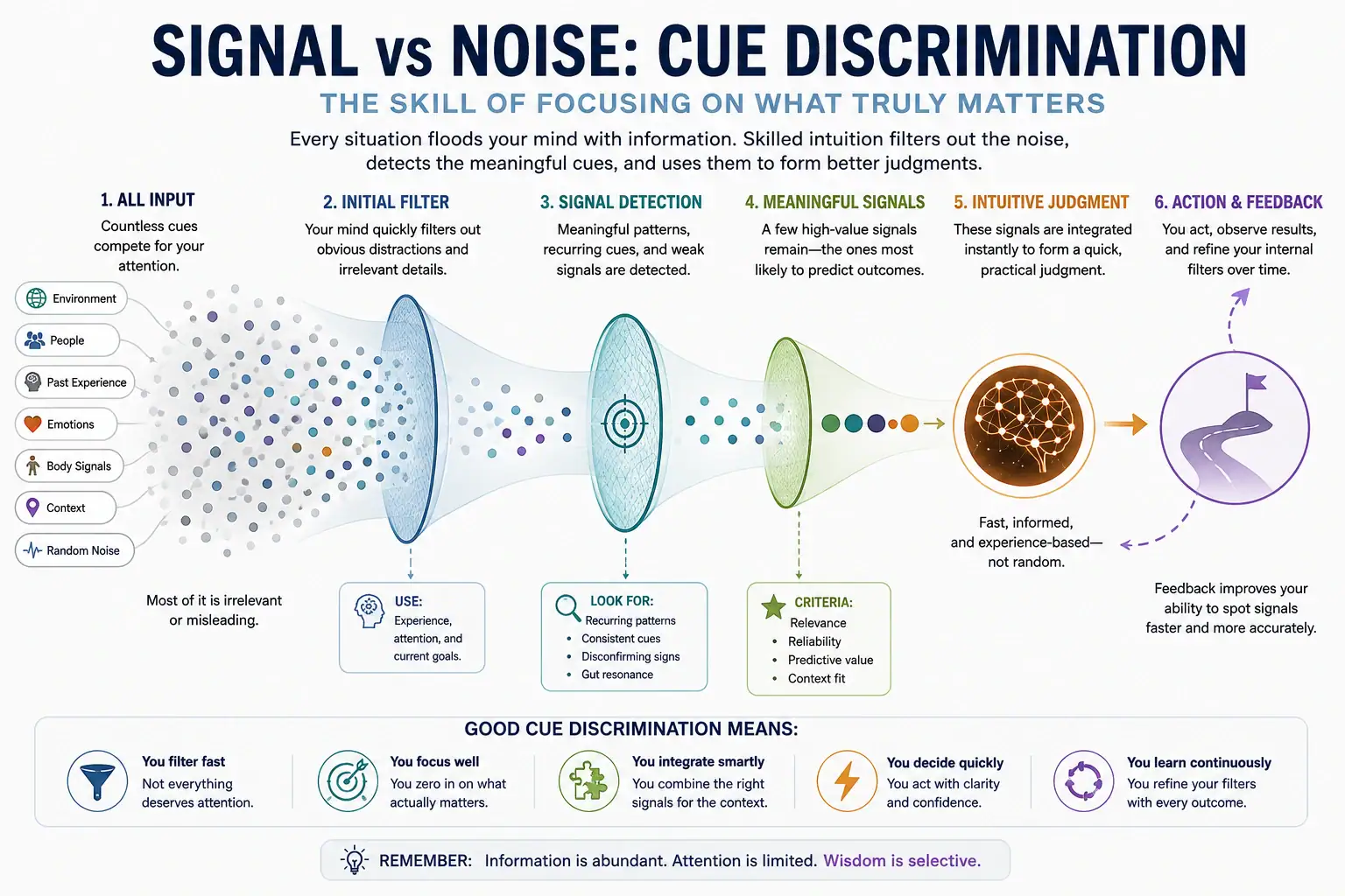 Signal versus noise and cue discrimination in intuitive thinking