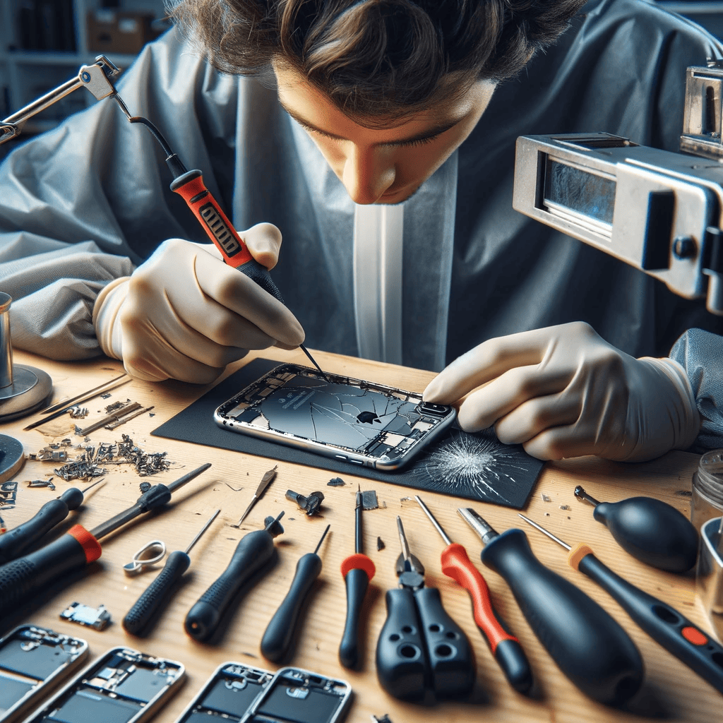 https://iphonerepairzone.com/wp-content/uploads/2024/01/DALL%C2%B7E-2024-01-20-18.36.25-Create-an-image-that-showcases-the-process-of-iPhone-back-housing-repair.-The-scene-is-set-in-a-professional-repair-shop-with-a-technician-working-on.png