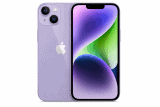 iPhone 14 Purple for sale in NYC - front and back product view