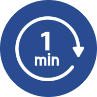 Resultados en menos de 1 minuto