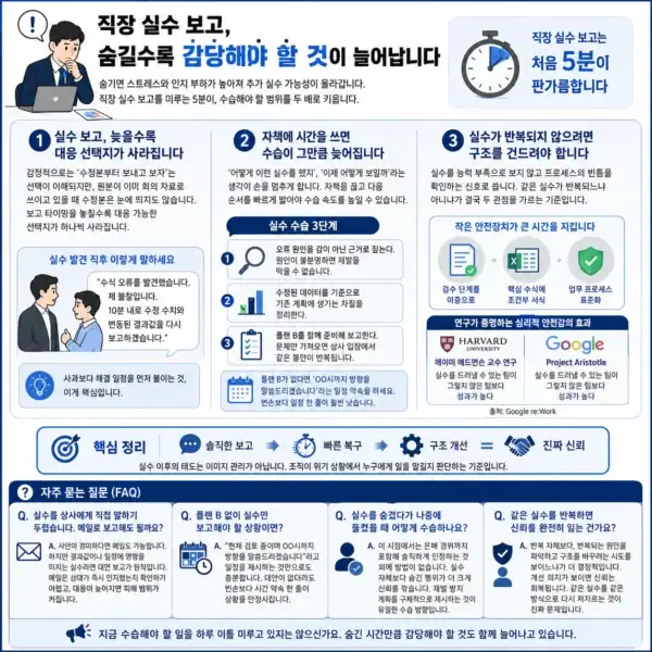 직장실수 대처법을 위해 챙겨야할 체크리스트
