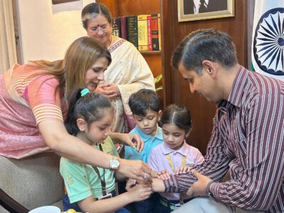 Rakhi celebration at school