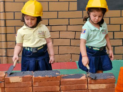 Child playing at playschool