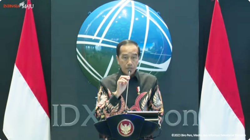 Presiden Joko Widodo pada peluncuran Bursa Karbon Indonesia, di Jakarta, Selasa 26 September 2023 | SETPRES