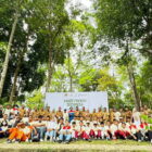 Pertamina EP Field Jambi menggelar kegiatan penanaman 4.000 pohon, di Hutan Kota H Muhammad Sabki, Kota Jambi | foto : dir