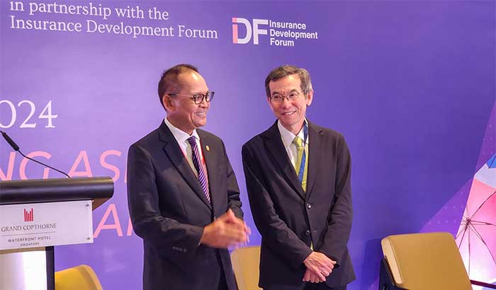 Kepala Eksekutif Pengawas Perasuransian, Penjaminan dan Dana Pensiun OJK, Ogi Prastomiyono, pada GAIP Summit di Singapura, Selasa lalu | rel
