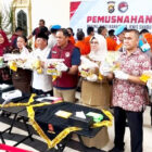 Pemusnahan narkotika hasil pengungkapan kasus Ditresnarkoba Polda Jambi | pld