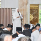 Bupati Tanjabtim, Dillah Hikmah Sari, saat menyampaikan sambutan di Masjid Nur Addarojad, Senin | dki