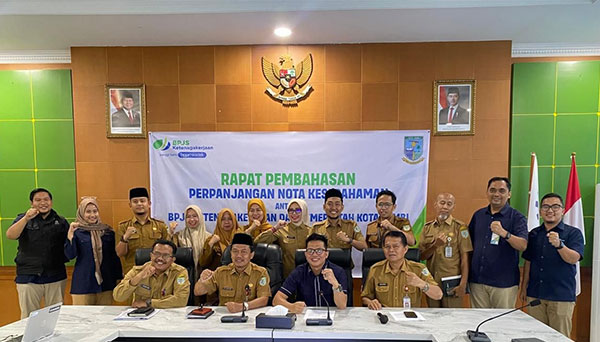 BPJS Ketenagakerjaan dan Pemkot Jambi sepakat memperpanjang kerja sama perlindungan sosial | bpjstk jbi