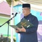 Sekda Kota Jambi, A Ridwan, membacakan sambutan Menteri Agama RI, pada upacara HAB 79 Kementerian Agama, Jumat | dki-mj