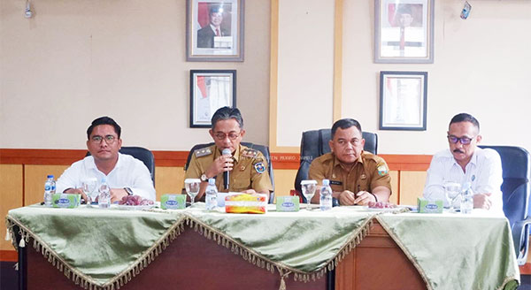 Wabup Muarojambi, Junaidi H Mahir, memimpin rapat kerja dengan BNN Provinsi Jambi, Senin | dki