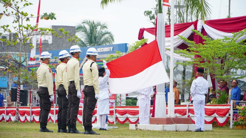 Upacara peringatan HUT 80 Kemerdekaan Republik Indonesia di PHR Zona 1, di Kota Jambi, Minggu | foto : phr