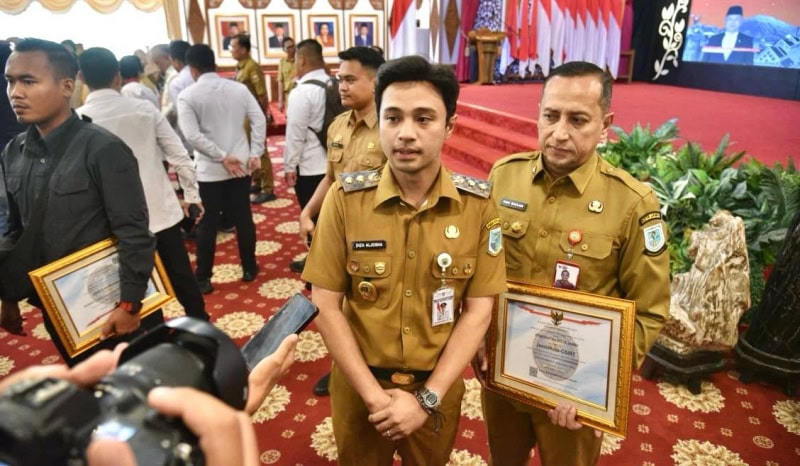 Wakil Wali Kota Jambi, Diza Hazra Aljosha, bersama Kepala Dinas Kominfo Kota Jambi, Abu Bakar | dki-kj