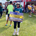 Saradila Yulandari peraih juara 3 lomba lari Presisi Merdeka Run 2025 | dia