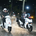 Wali Kota Jambi, Maulana, bersama Wakil Wali Kota Diza Hazra Aljosha saat patroli malam memantau situasi Kota Jambi | dki-kj