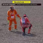 Marc Marquez mengalami crash pada MotoGP Mandalika, Minggu.