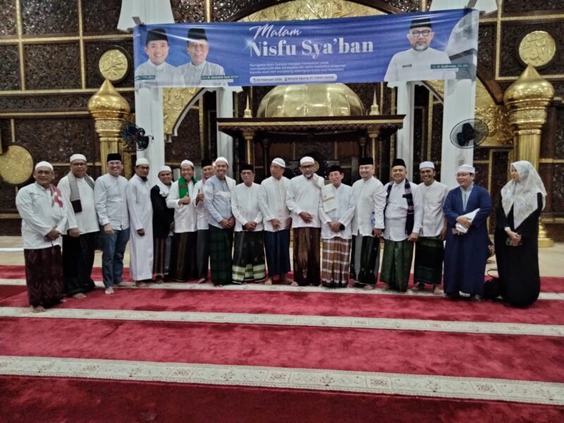 Pemprov Jambi menggelar peringatan Malam Nisfu Sya’ban sekaligus menyambut bulan suci Ramadhan 1447 Hijriah, di Masjid Agung Al-Falah, Jambi, Senin malam | sapra wintani