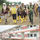 Bupati Tanjabtim, Dillah Hikmah Sari, meninjau program pembangunan Sekolah Rakyat, di Kecamatan Geragai | dki-tjt